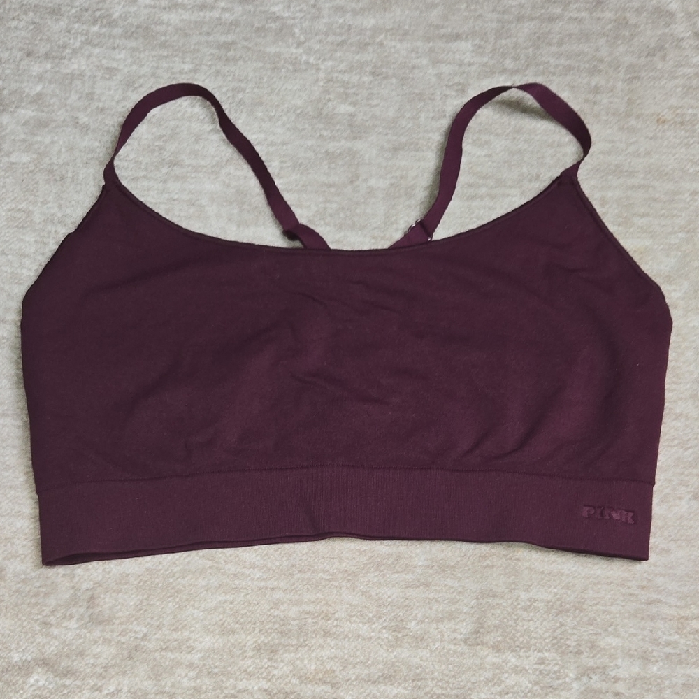 PINK Victoria's Secret Deep Purple Sports Bra